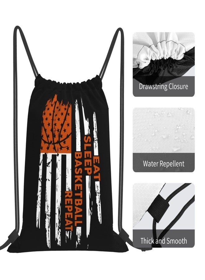 AIMASTZ Eat Sleep Basketball Repeat Unisex Drawstring Backpack Bag Sport Gym Travel Swim Sackpack - Image 5